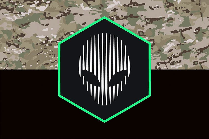 Прапор 412 окремого полку безпілотних систем «NEMESIS» (412 ОП БпС) ЗСУ камуфляж чорний