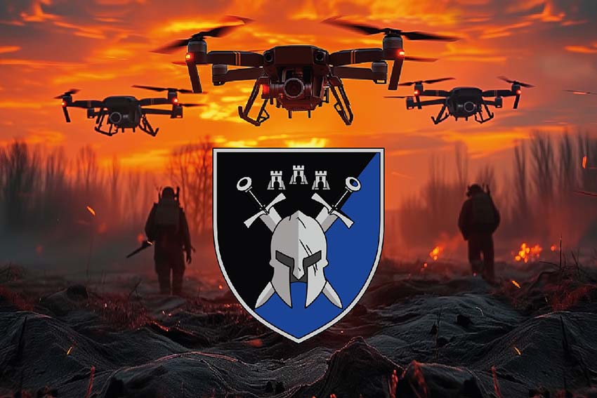 Прапор 42 окремої механізованої бригади (42 ОМБр) СВ ЗСУ дрони