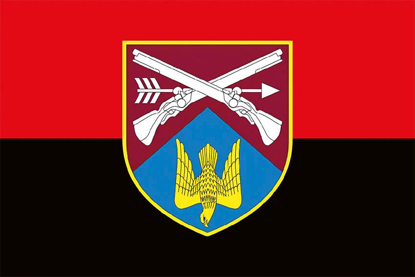 Прапор 421 окремого стрілецького батальйону (421 ОСБ) ЗСУ червоно чорний