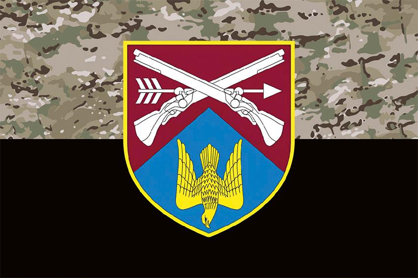 Прапор 421 окремого стрілецького батальйону (421 ОСБ) ЗСУ камуфляж чорний