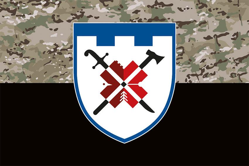 Прапор 78 окремого батальйону тероборони (78 ОБТрО) ЗСУ камуфляж чорний