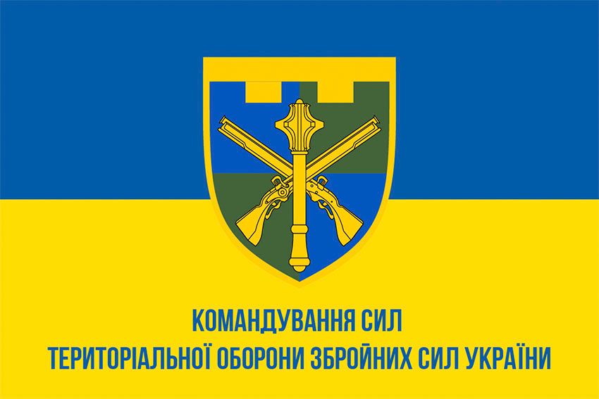 Прапор Командування Сил територіальної оборони ЗСУ синьо жовтий