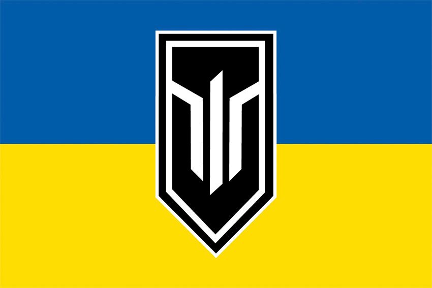 Прапор батальйону безпілотних систем 3 ОШБр ЗСУ синьо жовтий