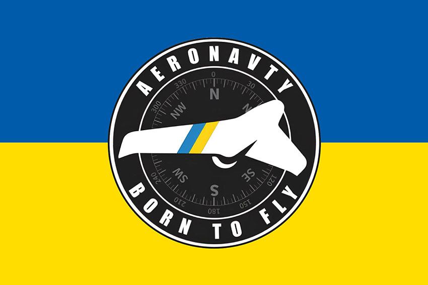 Прапор підрозділу БПЛА 35 ОБрМП ВМС ЗСУ синьо жовтий