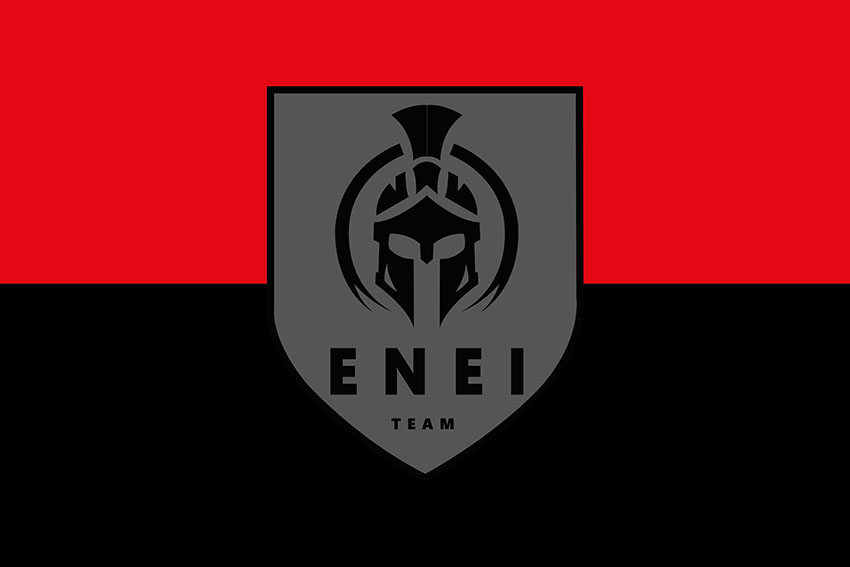 Прапор роти БПЛА підрозділу спеціальних операцій «Еней» ЗСУ червоно чорний