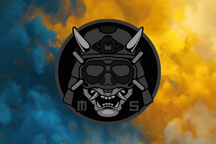 Прапор роти ударних БПЛА 109 ОБрТрО ЗСУ синьо жовтий світанок