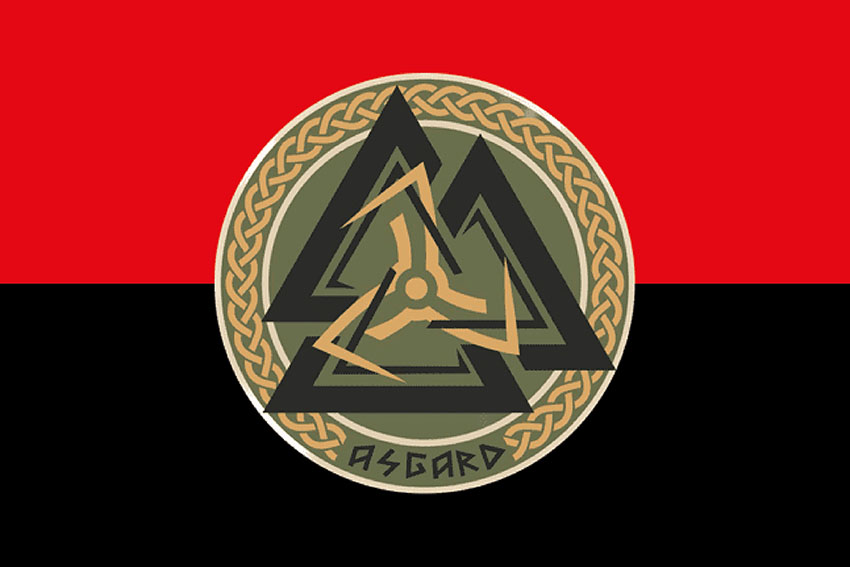 Прапор роти ударних БПЛА 28 ОМБр ЗСУ червоно чорний