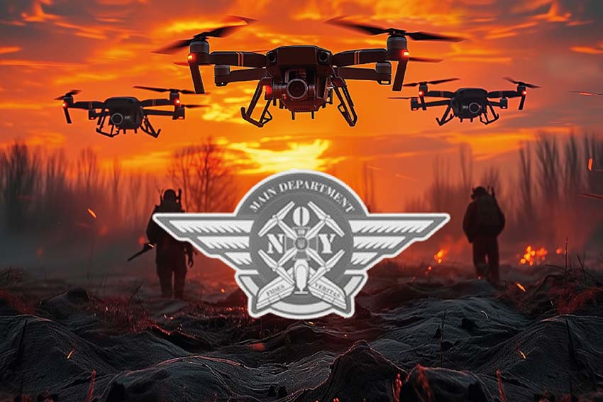 Прапор роти ударних БПЛА Державної прикордонної служби України дрони