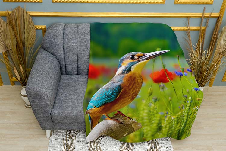 Птичка Поле цветов Птичка Поле цветов