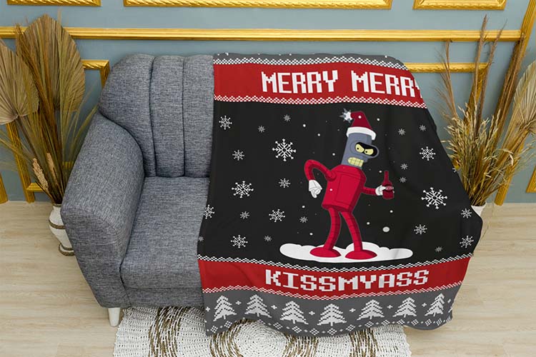 Різдвяний Бендер Футурама Чорний Christmas Bender Futurama Black