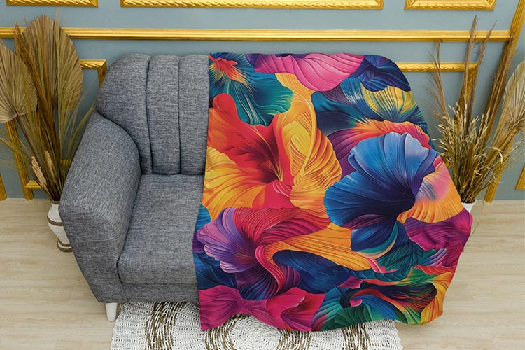 Multicolored flowers Abstract drawing Multicolored flowers Abstract drawing