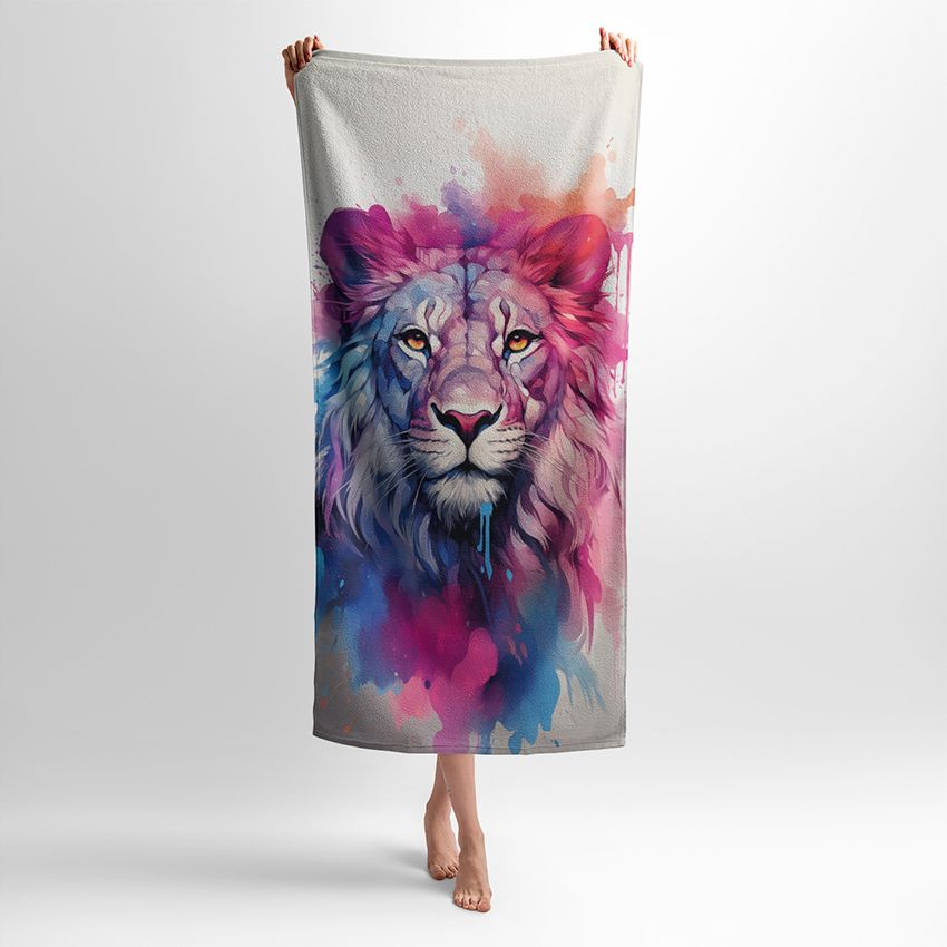 Рожевий лев Pink lion Аrt