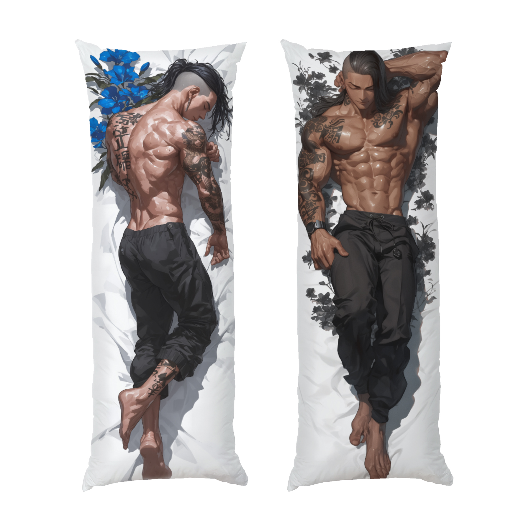 Смуглий мускулистий чоловік Аніме стиль Black muscular man Аnime style