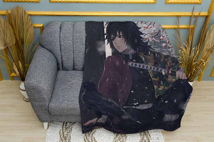 Томіока Гію та ворон Клинок який знищує демонів Tomioka Giyu and crow Demon Slayer