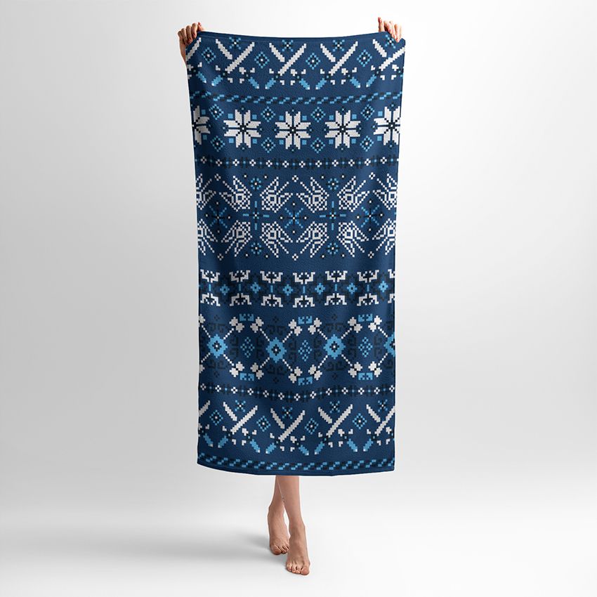 Український Орнамент Синій Ukrainian Ornament Blue