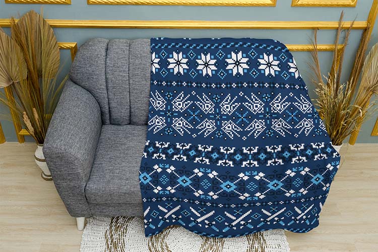 Український Орнамент Синій Ukrainian Ornament Blue