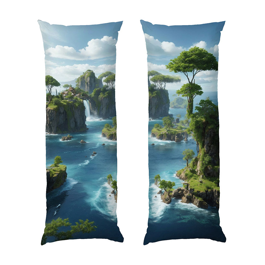 Водоспад та острови Пейзаж