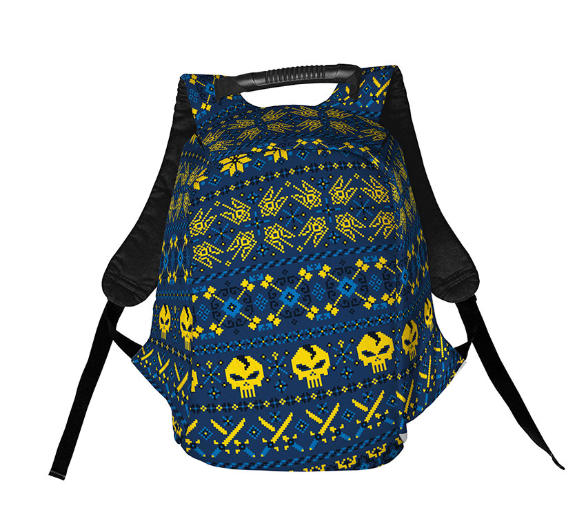 Вишиванка синьо жовта з черепами Blue and yellow embroidered shirt with skulls