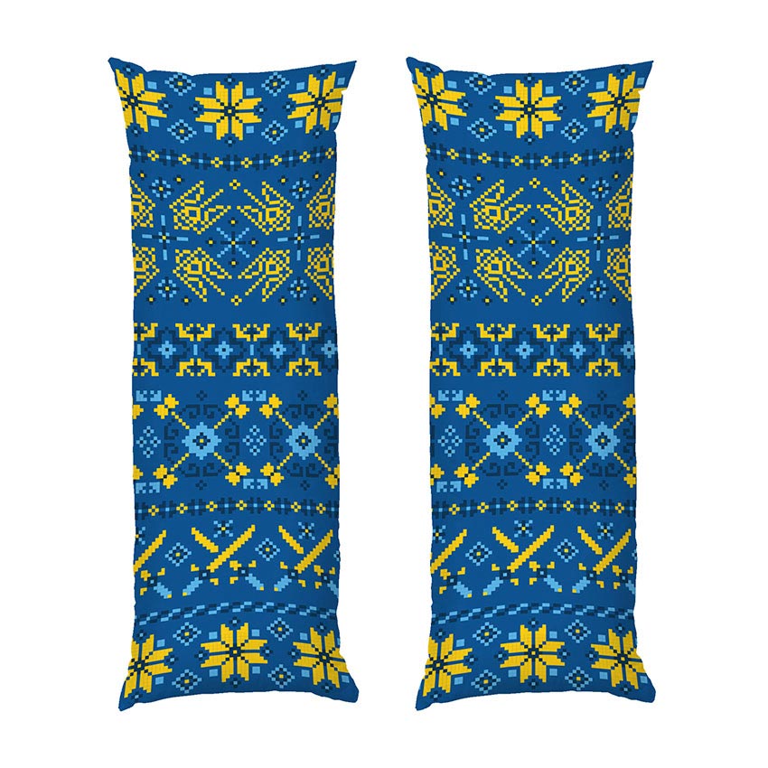 Вишиванка з гербом України Синьо жовта