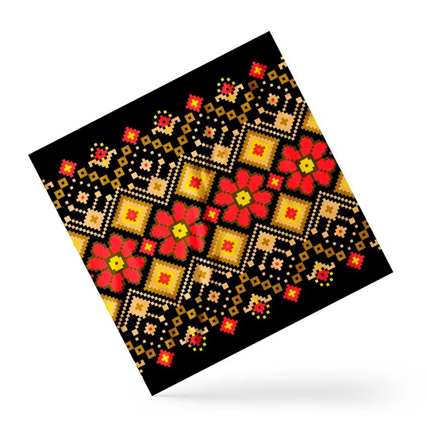 Вишиванка Червоні квіти Embroidered shirt Red flowers