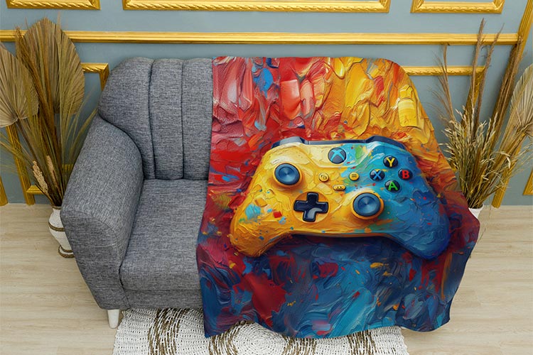 Xbox Жовто блакитний геймпад Yellow blue gamepad