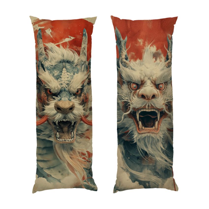 Японський білий рогатий дракон Japanese white horned dragon