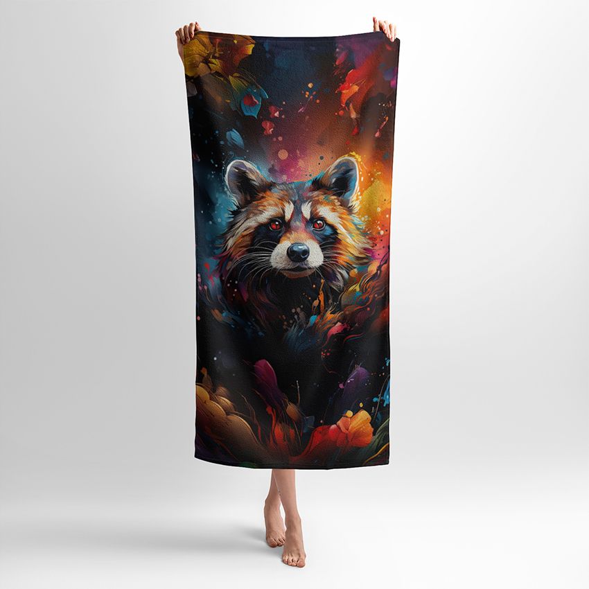 Єнот у фарбах Raccoon in paints