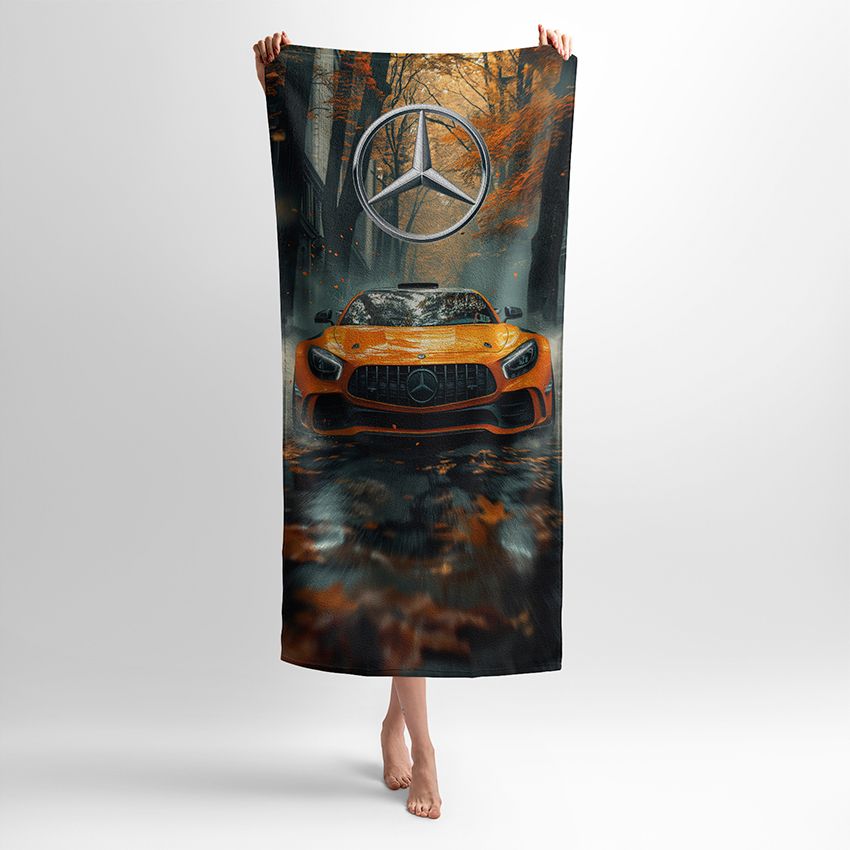 Жовтий Мерседес Осінь Yellow Mercedes Autumn