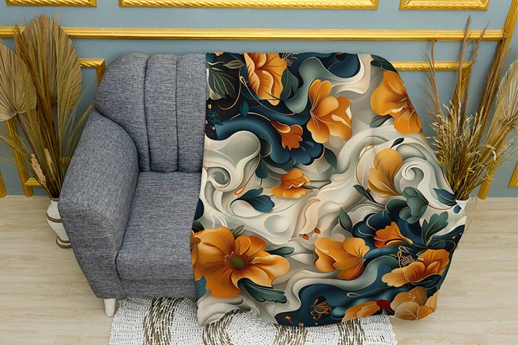 Золотые цветы Узор Golden flowers Pattern