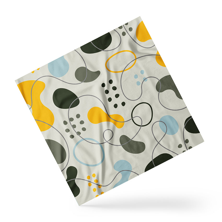 Scarf Abstract Patterns Yellow
