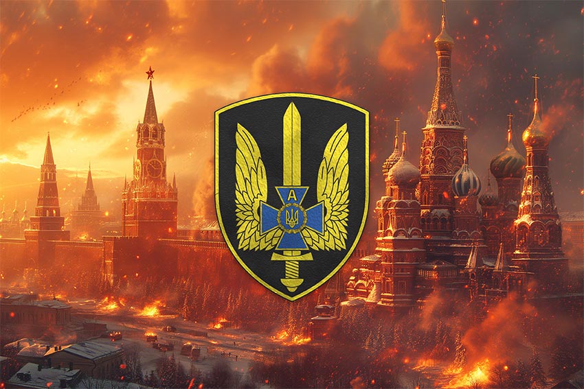 Прапор «Альфа» кремль палає