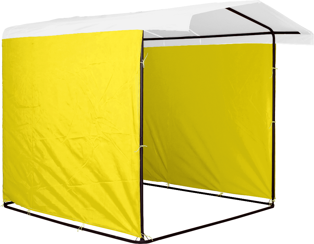 Торговий намет Ф20 2x2 біло-жовтий Преміум