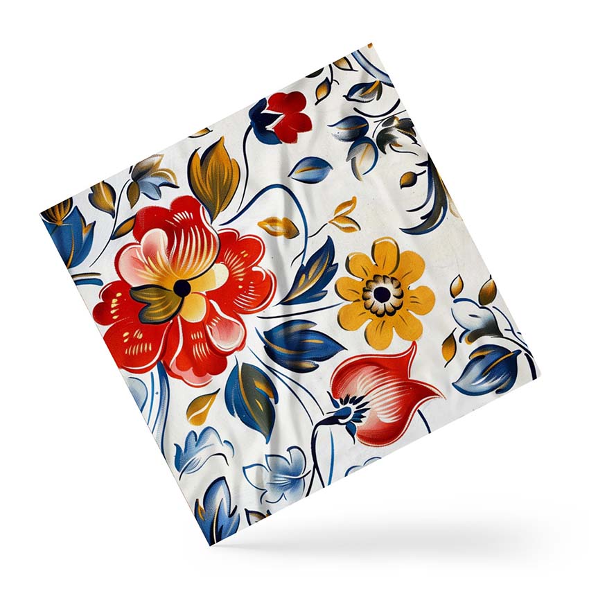 Хустка Червоні квіти Петриківський розпис Red flowers Petrykiv painting