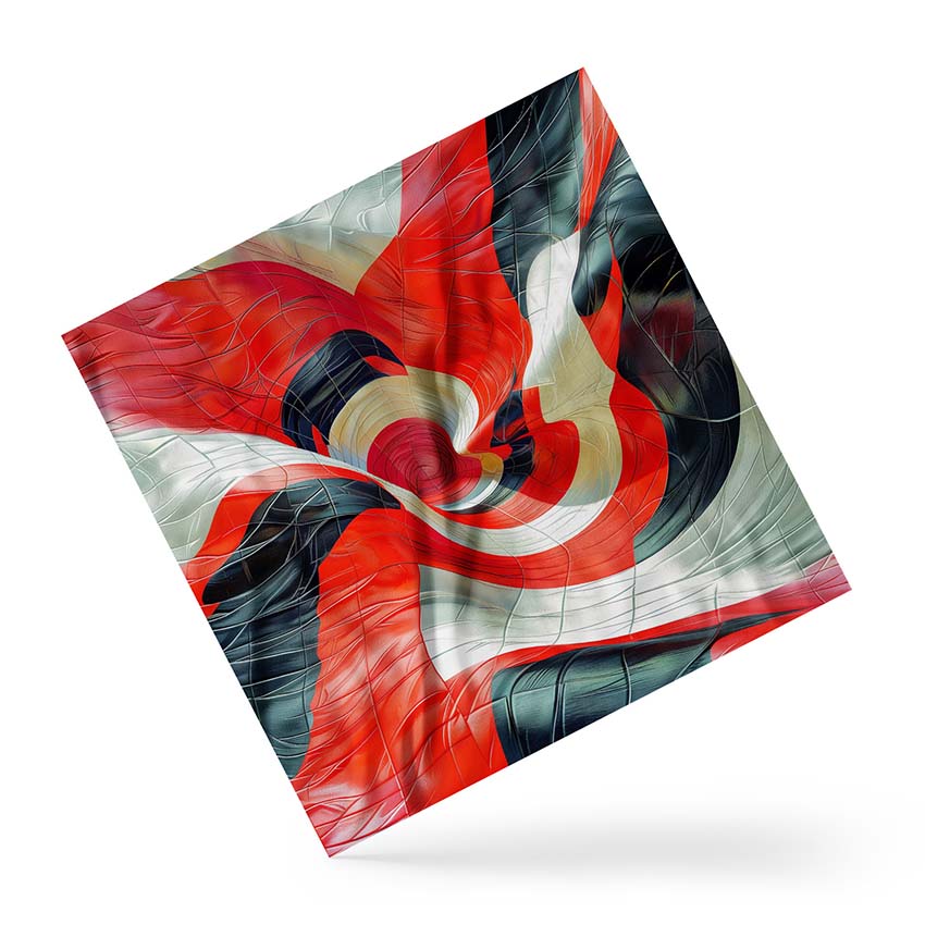Хустка Червоний абстрактний малюнок Red abstract pattern