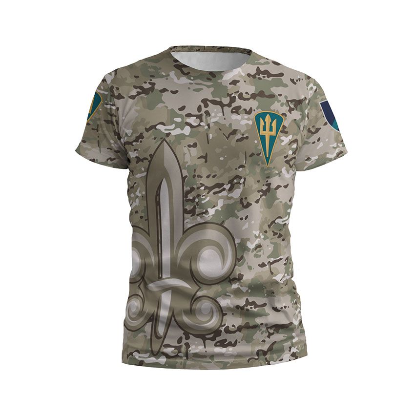 Чоловіча футболка спортивна 140-й окремий розвідувальний батальйон Камуфляж Camouflage
