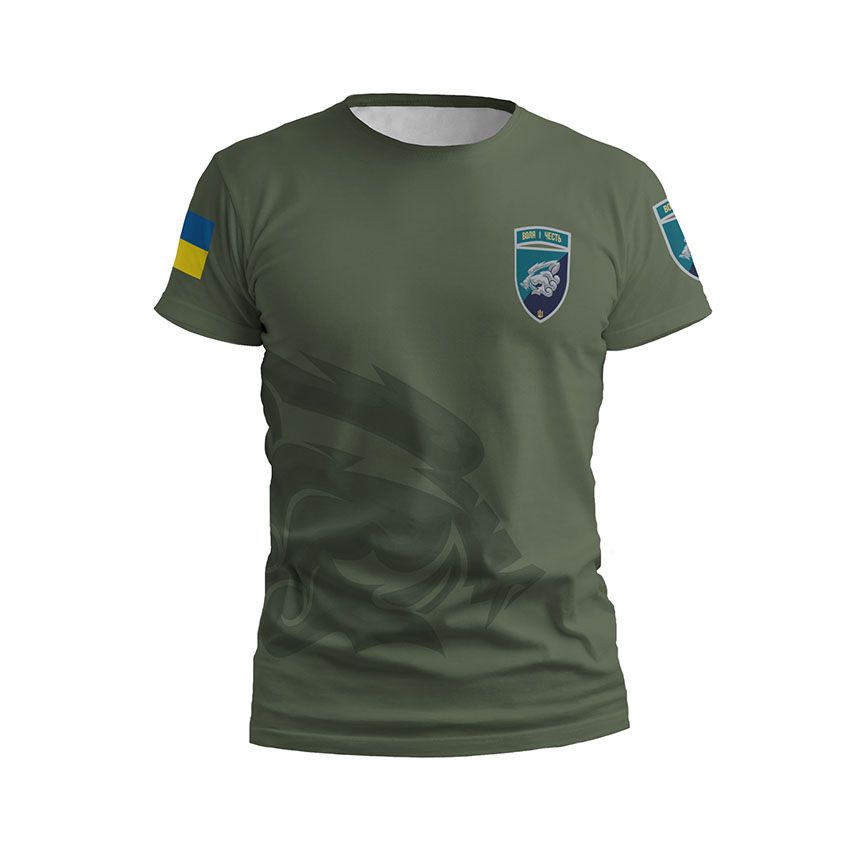 Чоловіча футболка спортивна 18-й окремий протитанковий батальйон Воля і честь Will and honor