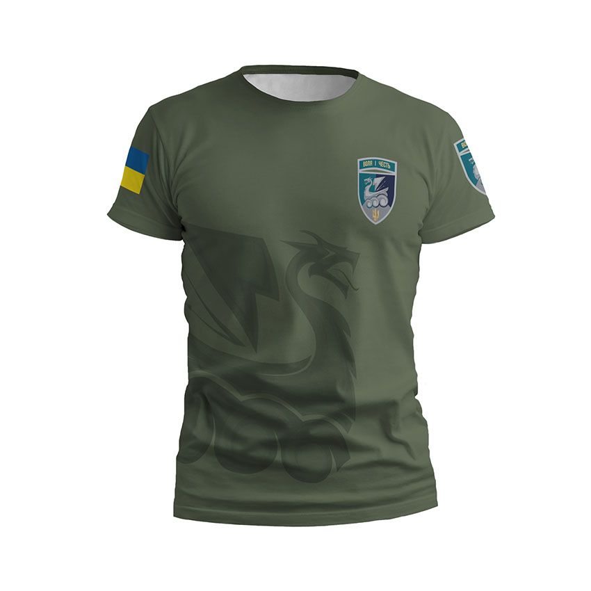 Чоловіча футболка спортивна 36-та окрема бригада морської піхоти Воля і честь Will and honor