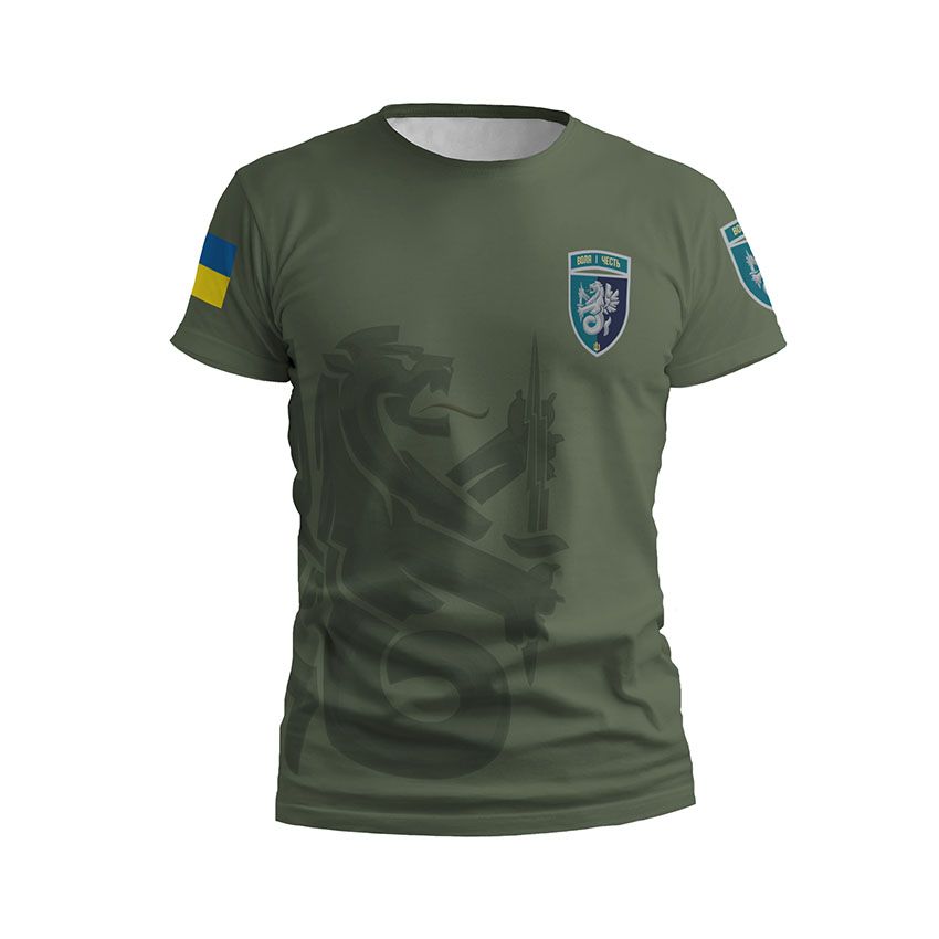 Чоловіча футболка спортивна 37-ма окрема бригада морської піхоти Воля і честь Will and honor