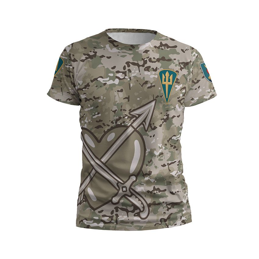 Чоловіча футболка спортивна 39-та окрема бригада берегової оборони Камуфляж Camouflage