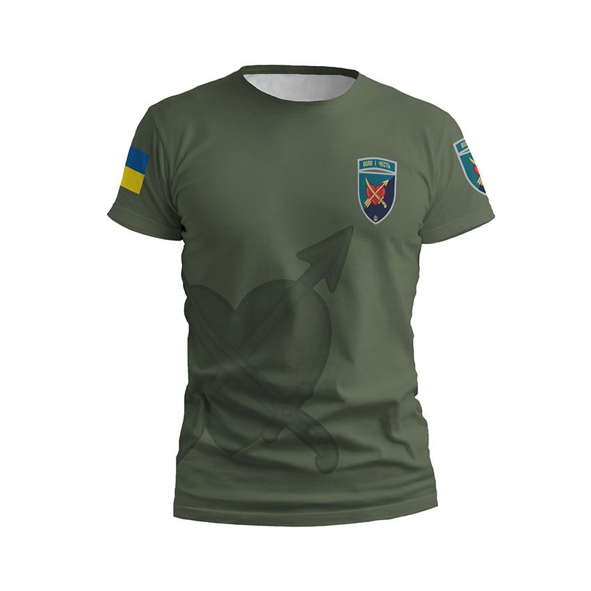 Чоловіча футболка спортивна 39-та окрема бригада берегової оборони Воля і честь Will and honor