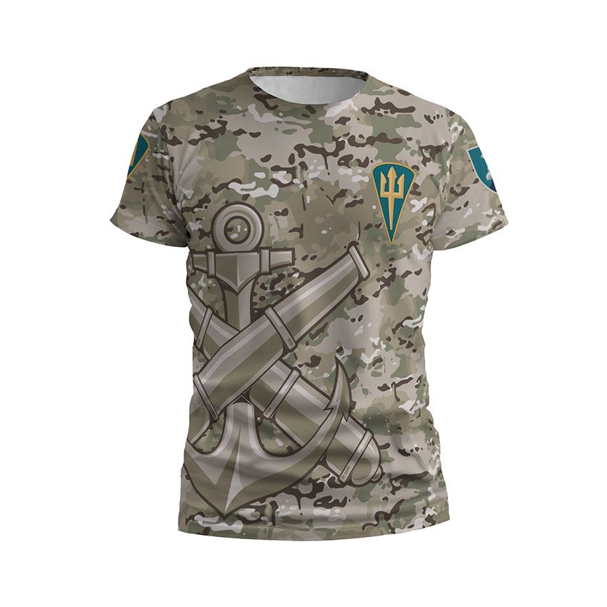 Чоловіча футболка спортивна 406-та окрема артилерійська бригада Камуфляж Camouflage