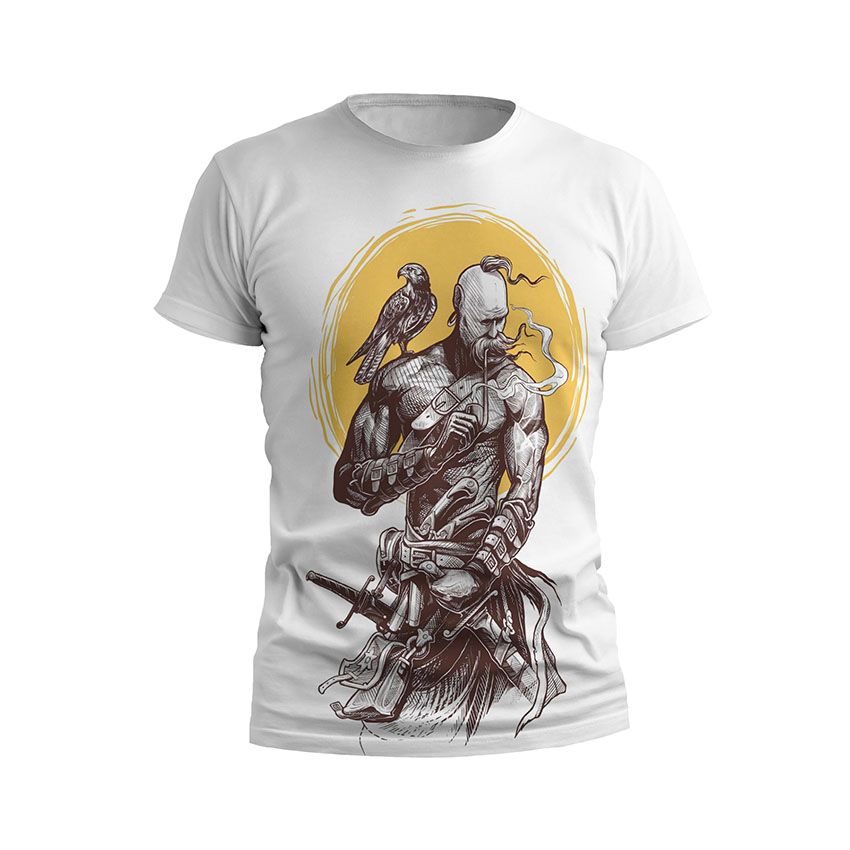 Чоловіча футболка спортивна Козак та сокіл Cossack and Falcon