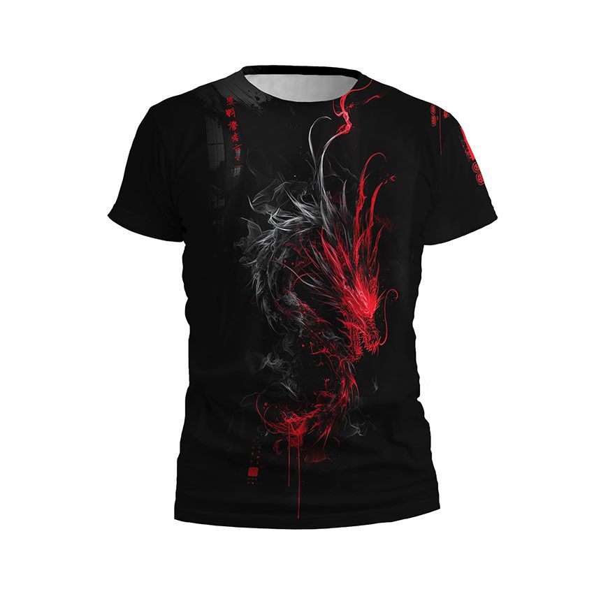 Чоловіча футболка спортивна Китайський червоний дракон China red dragon