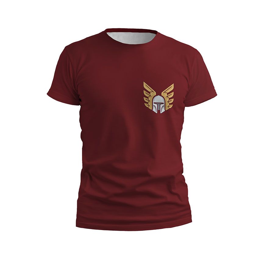 Футболка чоловіча 46-та окрема аеромобільна бригада Крилаті воїни Winged warriors бордовий