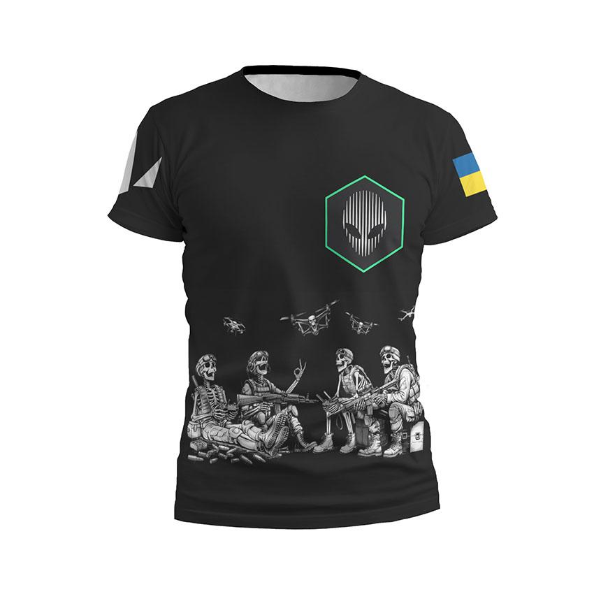 Футболка чоловіча спортивна «412-й окремий полк безпілотних систем «NEMESIS» Безсмертні дрони Immortal Drones»