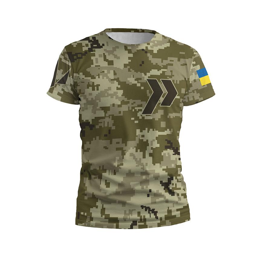 Футболка чоловіча спортивна «413-й окремий батальйон безпілотних систем «Рейд» Камуфляж Camouflage»