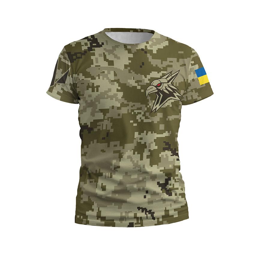 Футболка чоловіча спортивна «424-й окремий батальйон безпілотних систем «SVAROG» Камуфляж Camouflage»