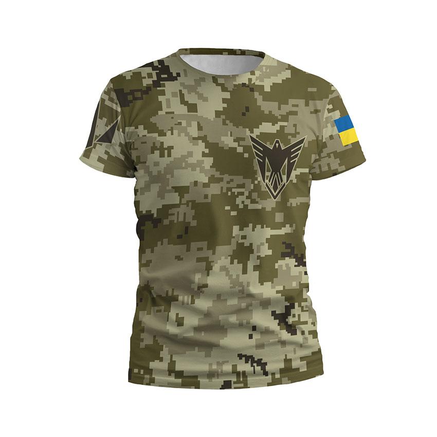 Футболка чоловіча спортивна «9-та окрема бригада безпілотних систем Камуфляж Camouflage»