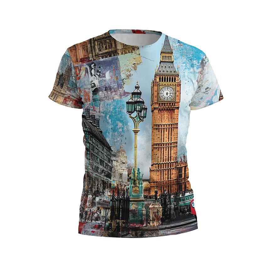 Футболка чоловіча спортивна «Біг-Бен Лондонський стиль Big Ben London Style»