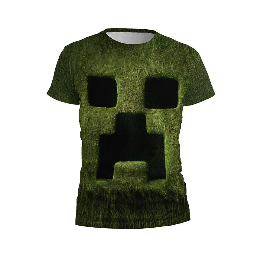 Футболка чоловіча спортивна «Крипер Квадратний стиль Майнкрафт Сreeper Square Style Minecraft»